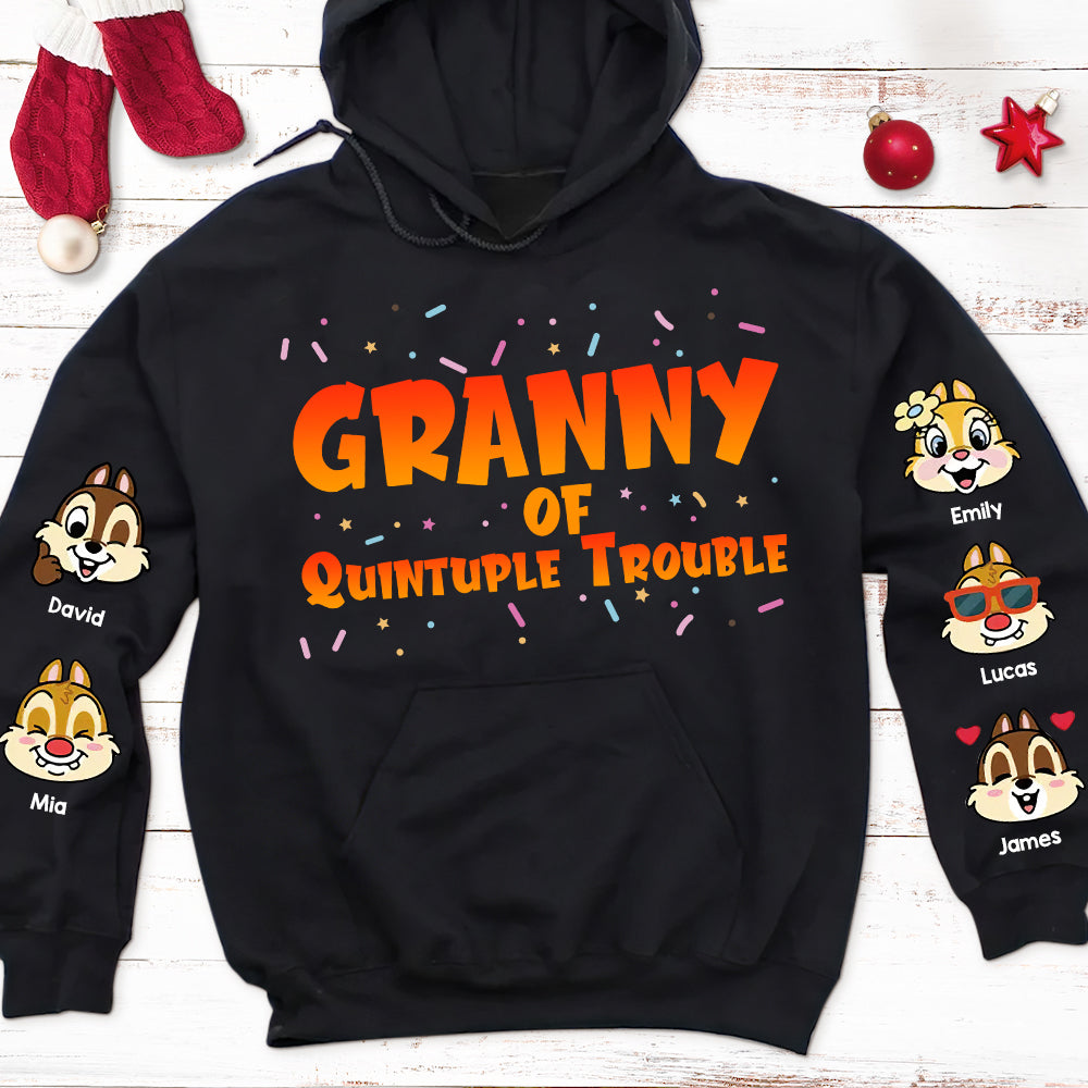 Granny Of Trouble, Gift For Family, Personalized Shirt, Chipmunks Kids Shirt 04OHTI021023 - AOP Products - GoDuckee