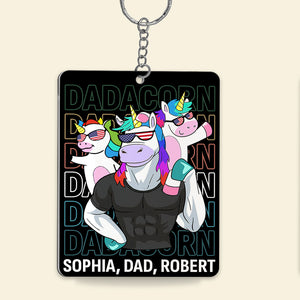 Dadacorn Family Gift 03DNDT090623 Personalized Family Keychain Gift - Keychains - GoDuckee