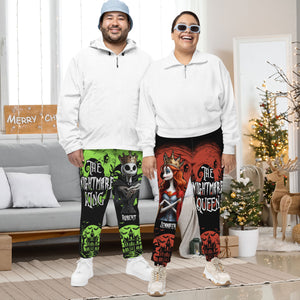 Personalized Gifts For Couple Sweatpants, Nightmare King Queen 01tgti291124 - Shorts and Pants - GoDuckee