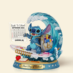 Back to School Blue Monster Plaque - Personalized Gifts For Kids 02ohti260625 - Shaped Plaques - GoDuckee