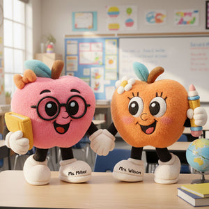 Bestie Teacher Apple Shape Custom Pillow - Personalized Gifts For Teacher Pillow 04NATI151125 - Pillow - GoDuckee