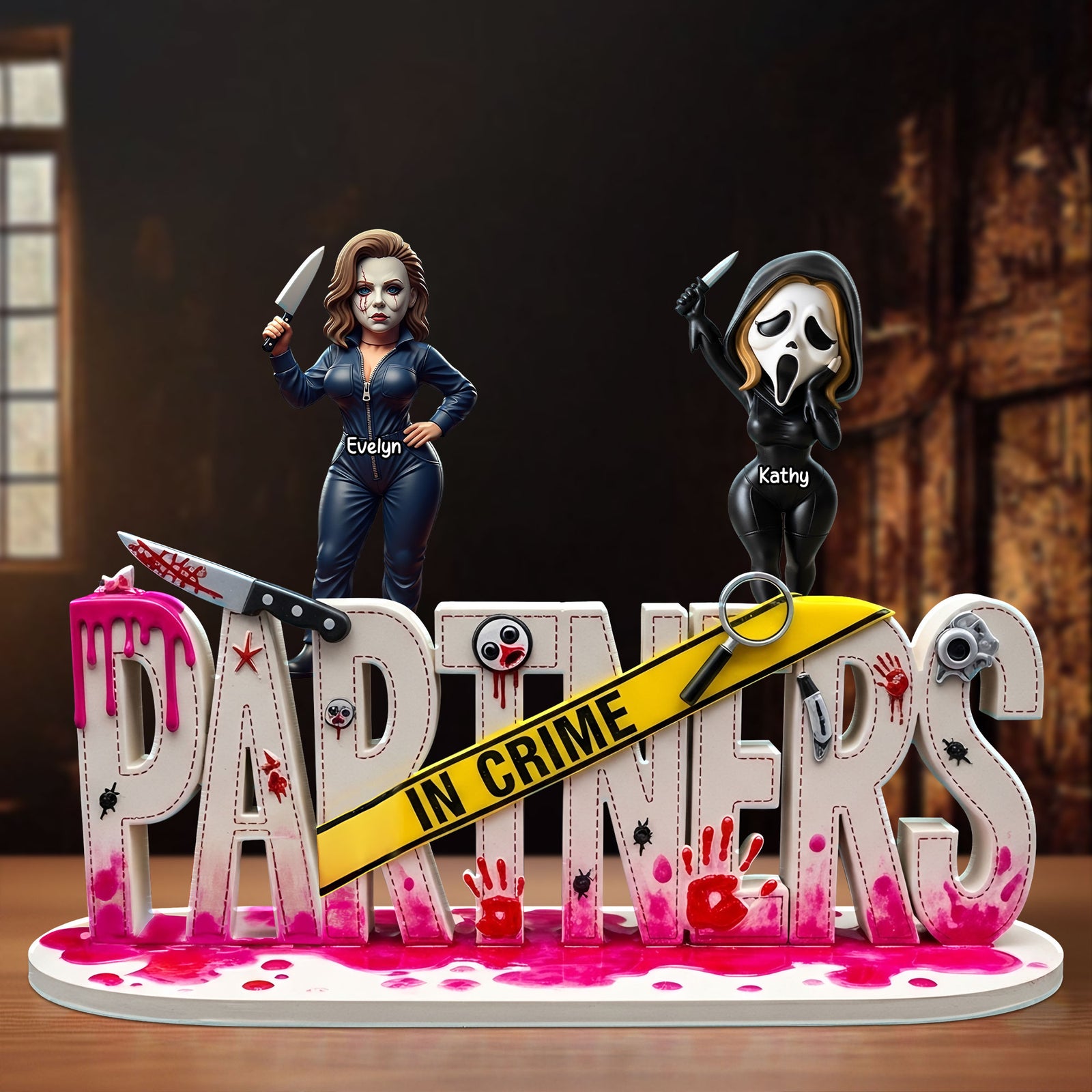 Horror Besties Plaque - Personalized Gifts For Besties 02qhti280525 - Shaped Plaques - GoDuckee