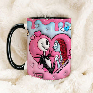 Personalized Gifts For Couples, Black Accent Mugs 01HUTI030824 Affectionate Couple - Coffee Mug - GoDuckee