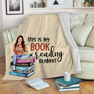 This Is My Book Reading Blanket, Personalized Blanket, Gifts For Book Lovers - Blanket - GoDuckee