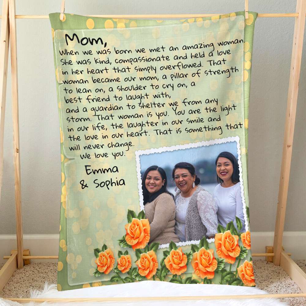 We Love You Mom, Personalized Blanket, Love Mom, Gift For Mom - Blanket - GoDuckee