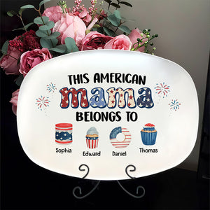 This Mama Belongs To-Gift For Mom-Personalized Resin Plate-Mom Plate - Resin Plate - GoDuckee