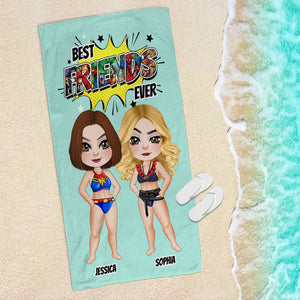 Best Friend Ever, Personalized Beach Towel, Gifts For Best Friend 03OHDT170723PA - Beach Towel - GoDuckee
