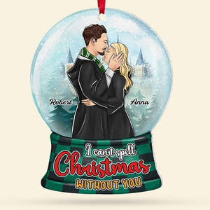 I Can't Spell Christmas Without You, Couple Gift, Personalized Acrylic Ornament, Wizard Couple Ornament, Christmas Gift 04HUTI301023TM - Ornament - GoDuckee