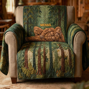 Fun Relax Sasquatch Quilted Sofa Cover, Personalized Gifts For Bigfoot Lovers 01QHTI040226 - Sofa Cover - GoDuckee