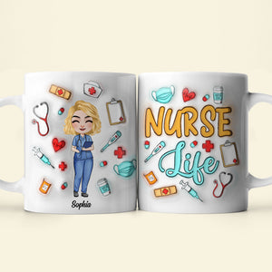 Personalized Gifts For Nurse Coffee Mug, Nurse Life 05dgti230724hh - Coffee Mug - GoDuckee