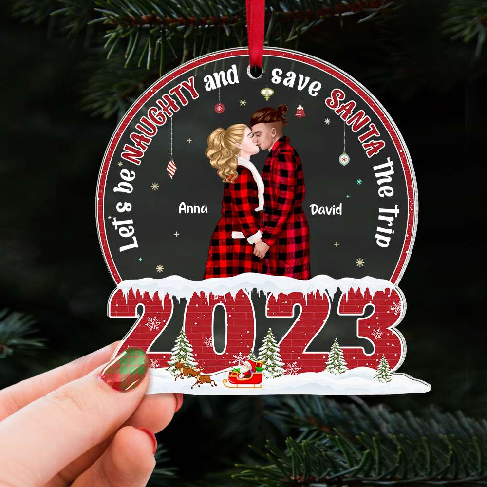 I Can't Spell Christmas Without You Personalized Ornament, Kissing Couple  Gifts - Limotees