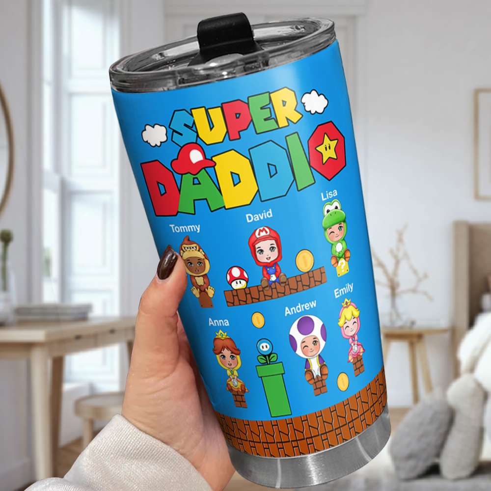 Super Dad Personalized Tumbler Cup,Gift For Father-7DTDT130523 - Tumbler Cup - GoDuckee