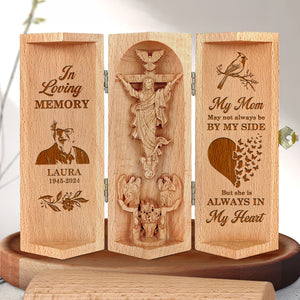 Custom Photo Gifts For Heaven Mom Openable Wooden Cylinder Sculpture 06xqti311224 - Wooden Cylinder Sculpture - GoDuckee
