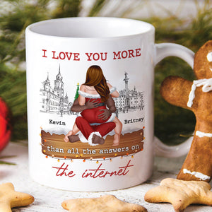 I Love You More, Personalized Coffee Mug, Christmas Gifts For Couple - Coffee Mug - GoDuckee