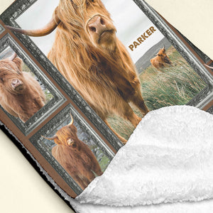 Highland Cow - Personalized Photos Collage Blanket 031qhti311224 - Blanket - GoDuckee