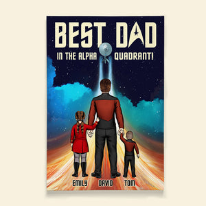 Best Dad In The Alpha Quadrant Personalized Canvas Print 02HUDT120523HH - Poster & Canvas - GoDuckee