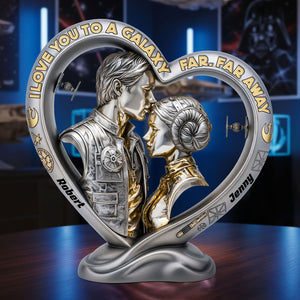 Galaxy Couple Plaque - Personalized Gifts For Couple 06tgti020725 - Shaped Plaques - GoDuckee