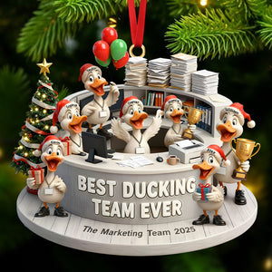 Fun Duck Office Worker Ornament - Personalized Gifts For Coworker 06QHTI241125 - Ornament - GoDuckee
