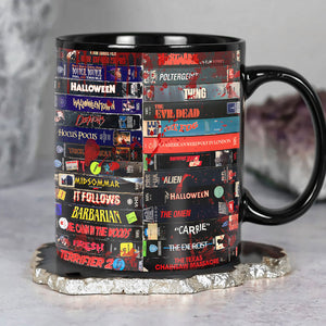 Personalized Gifts For Horror Movies Lover VHS Tape Black Mug 02NATI160824 - Coffee Mug - GoDuckee