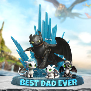 Dragon Dad Plaque - Personalized Gifts For Dad 042ohti190425 - Shaped Plaques - GoDuckee