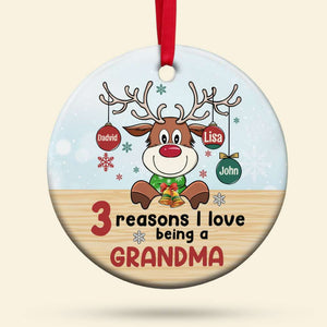 I Love Being A Grandma,Personalized Ornament, Christmas Gift For Grandma - Ornament - GoDuckee
