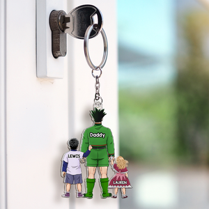 Cartoon Family Keychain Personalized Gifts For Dad 06qhhu070525hg - Keychains - GoDuckee