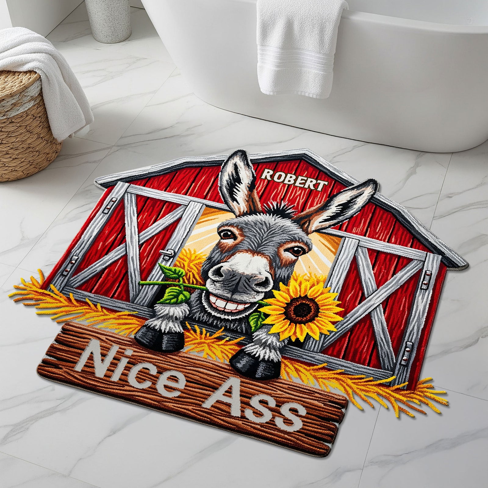 Funny Donkey Doormat - Personalized Gifts For Donkey Lovers 02nati140825 - Doormat - GoDuckee