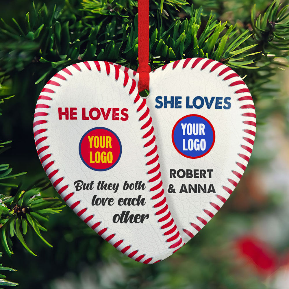 Personalized Gifts For Baseball Lover Ceramic Ornament 02HUTI091024 - Ornament - GoDuckee