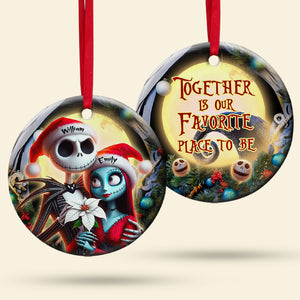 Personalized Gifts For Horror Couple Ornament, Cartoon Character 01tgti081124 - Ornament - GoDuckee