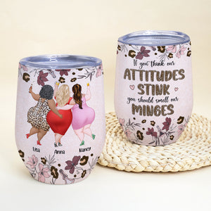Chubby Besties Personalized Funny Wine Tumbler Gift For Friend - Wine Tumbler - GoDuckee