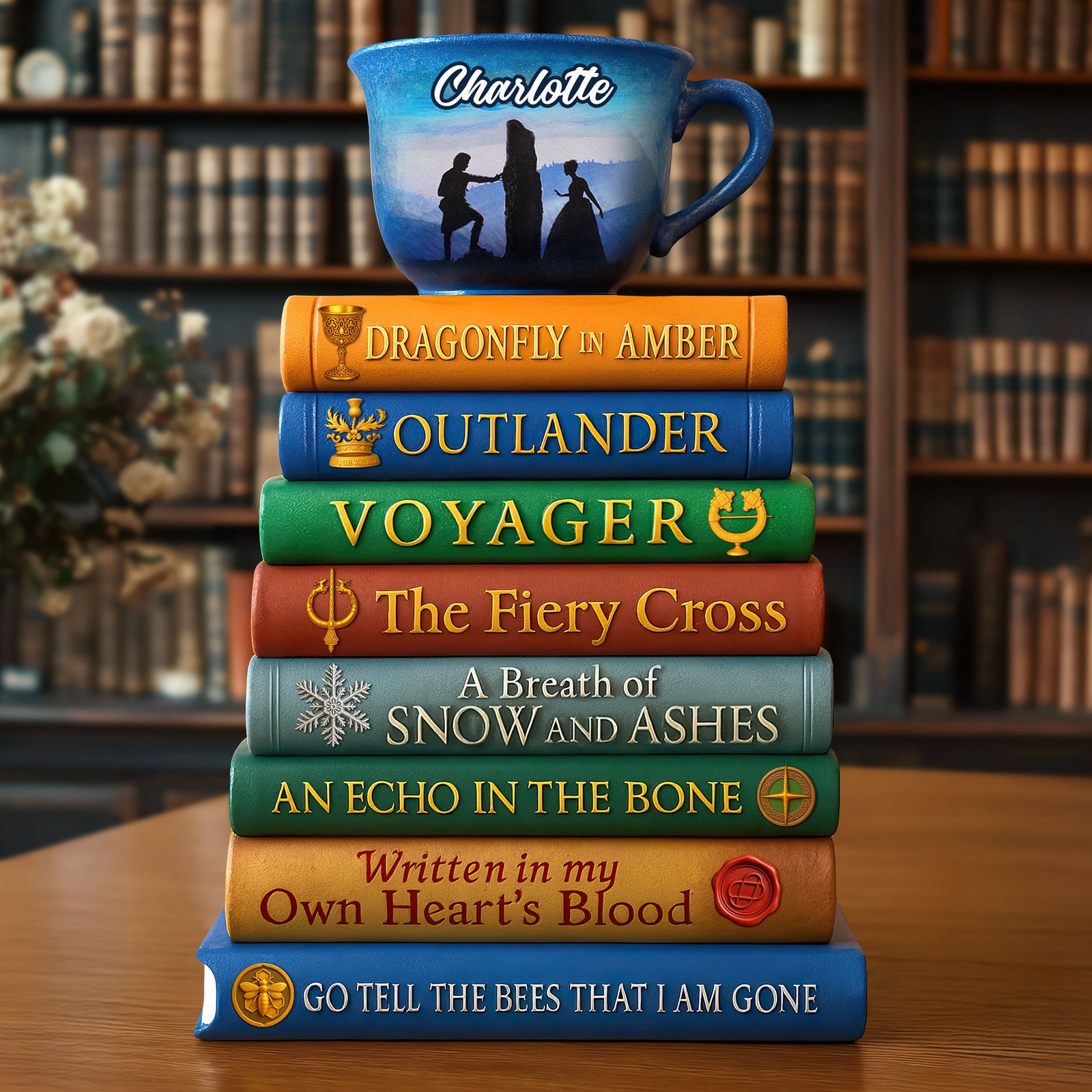 Bookstack Plaque - Personalized Gifts For Book Lovers 03huti140525 - Shaped Plaques - GoDuckee