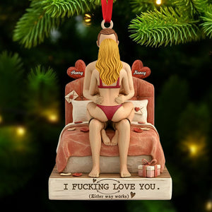 Naughty Couple Christmas Ornament - Personalized Gifts For Couple 01ohti221125 - Ornament - GoDuckee