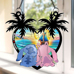 Personalized Gifts For Couple Suncatcher Ornament 02NATI150824 - Ornament - GoDuckee