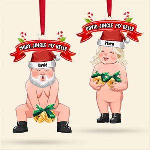 Personalized Gift For Couples, Naughty Couple Christmas Acrylic Ornament 02NATI210924DA - Ornament - GoDuckee