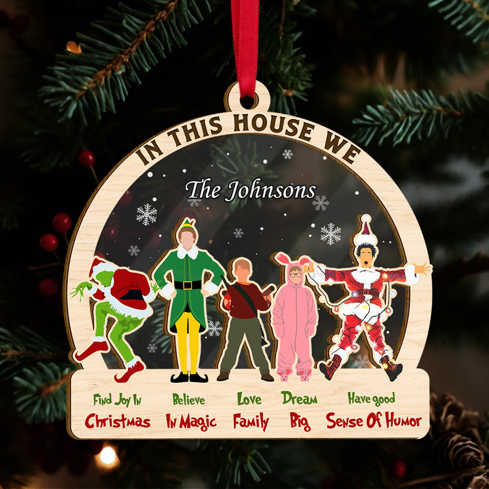 Personalized Gifts For Family Ornament, Classic Christmas Movies 04qhti241024 - Ornament - GoDuckee