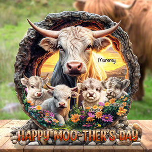 Personalized Gifts For Mom Plaque Happy Moo-ther's Day 03huti090425 - Shaped Plaques - GoDuckee