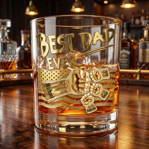 Power Fist Drinking Glass - Personalized Gifts For Dads 051ohti220526 - Glass - GoDuckee
