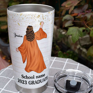 I Wined It But I Mastered It, Personalized Tumbler, Funny Graduate Gift - Tumbler Cup - GoDuckee