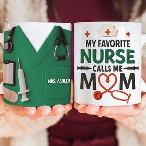 Personalized Gifts For Nurse Mom Mug Calls Me Nurse Mom 03OHTI040425 - Coffee Mug - GoDuckee