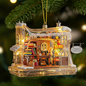 Sewing Machine Cozy House Plaque, Personalized Gifts For Sewing Lovers 02qhti040925 - Ornament - GoDuckee