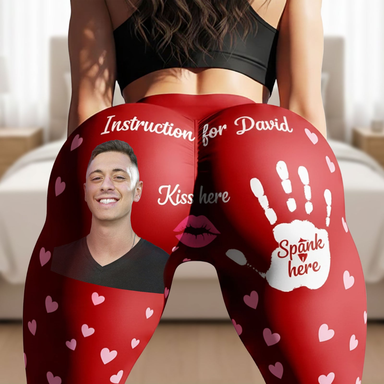 Funny Couple Leggings - Personalized Custom Photo Gift For Her 04KITI031225 - Shorts and Pants - GoDuckee