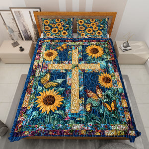 Christmas Gifts Sunflowers Quilt Bedding Set Special Line 03HUTI051124 - Blanket - GoDuckee