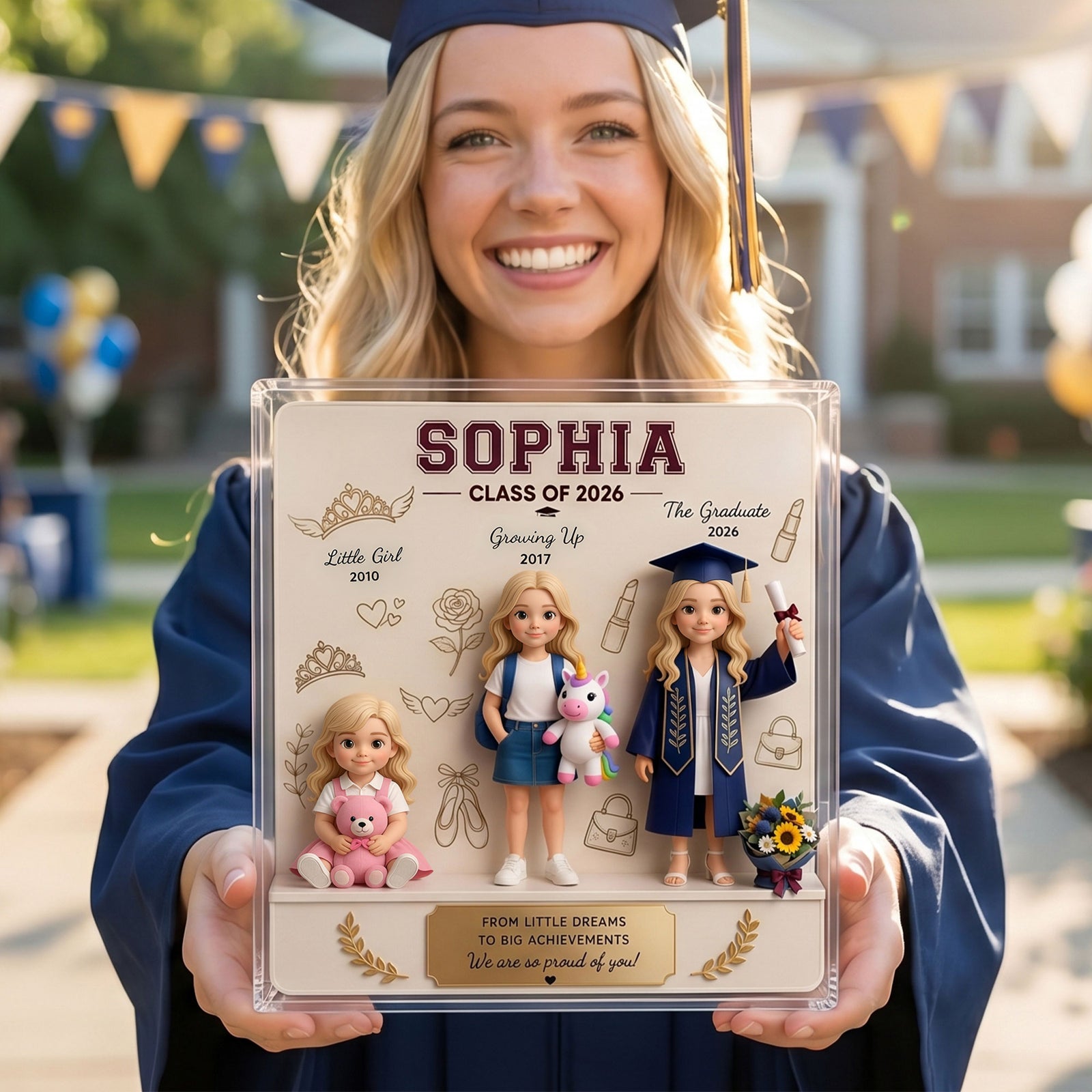 Graduation Milestone Acrylic Plaque - Personalized Custom Photo Gift For Graduation 03TYTI090526 - Shaped Plaques - GoDuckee
