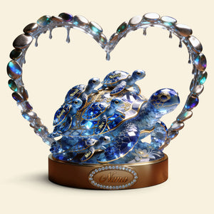 Ocean Turtle Acrylic Plaque - Personalized Gift For Grandma/Mom 05TGTI090226 - Shaped Plaques - GoDuckee