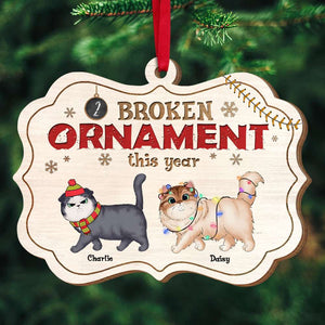 Reasons For Broken Ornament This Year, Gift For Cat Lovers, Personalized Acrylic Ornament, Xmas Cats Costumes Ornament, Christmas Gift 04OHTI280923 - Ornament - GoDuckee