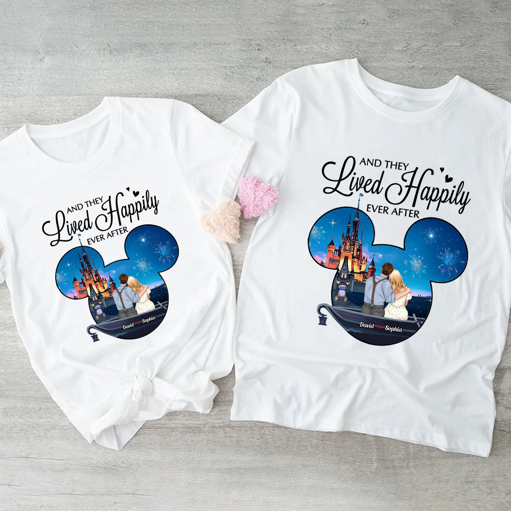 Personalized Couple Shirt And They Lived Happily Ever After, Gift For Couple - Shirts - GoDuckee