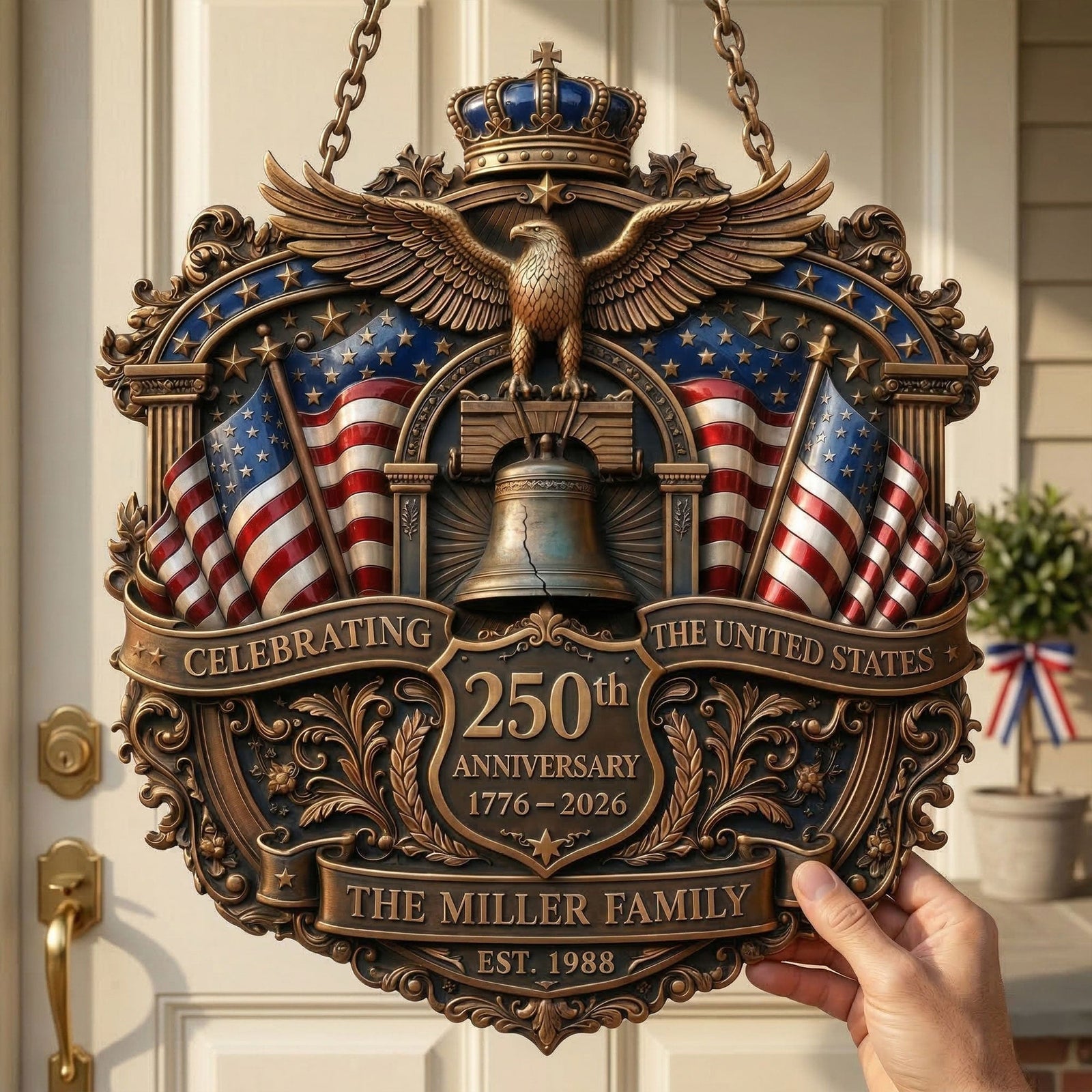 250th USA Anniversary Metal Sign - Personalized Patriotic Gifts 01TYTI190326 - Metal Signs - GoDuckee