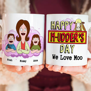 Personalized Gift For Mom Mug, Funny Cow Happy Mudder's Day 04qhti110325hg - Coffee Mug - GoDuckee