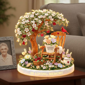 Memorial Under Apple Tree Acrylic Light Box - Personalized Gifts 01pati121225 - Light Box - GoDuckee