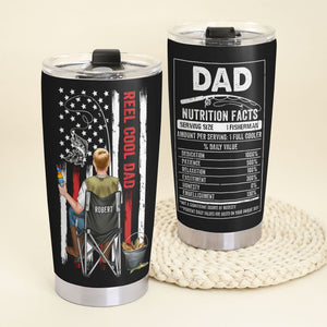 Reel Cool Dad - Personalized Tumbler - Gift For Fishing Dad - Father's Day Gift - Tumbler Cup - GoDuckee